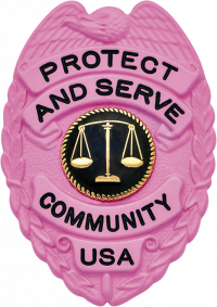 Pink Awareness Eagle Topped Badge S-155_PK