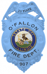 Blue Awareness Eagle Topped Badge S187_BL