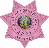 Pink Seven Point Star Badge S243-B