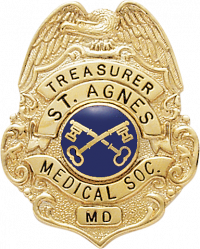 Eagle Topped Badge S277