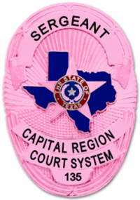 Cancer Awareness Oval badge with State of Texas S36TX2_PK