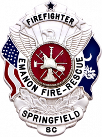 Eagle Topped Fla Draped Badge S-503SC