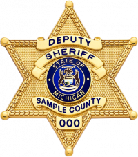 Six Point Star Ball Tipped Badge S595