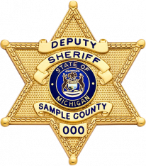 Six Point Star Ball Tipped Badge S595