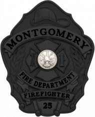 Matte Black Shield badge S632_MBK