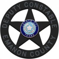 Matte Black Five Point Star Badge on Round Disk S81_MBK