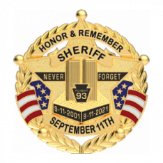 Flag Draped Star Badge Style S911_20A