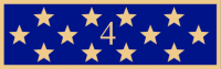 One panel "4" with twelve stars service award SAB3_436