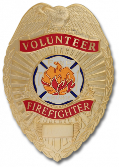 Volunteer Firefighter Stock Badge SB-3023