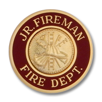 Jr. Fireman Fire Dept. collar insignia 6983
