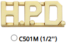 Cutout collar letters C501M - 1/2"