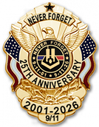 9/11 Remembrance Collection Badge S503_911