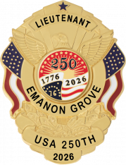 Eagle Topped Flag Draped Badge S-503_C1039