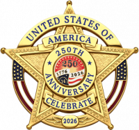 Five point star Flag Draped Badge S-527AUS_C1039