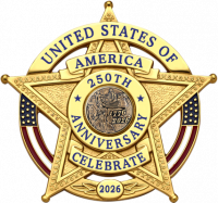 Five point star Flag Draped Badge S-527AUS_C1040