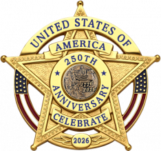 Five point star Flag Draped Badge S-527AUS_C1040