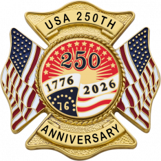 Maltese Cross Flag Draped Badge S-648_C1039