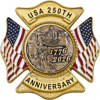 Maltese Cross Flag Draped Badge S-648_C1040