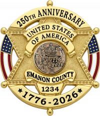 Six Point Star Flag Draped Badge S-668_C1040