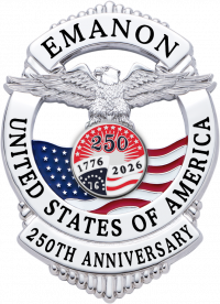 Eagle Topped Flag Draped Badge S-671_C1039