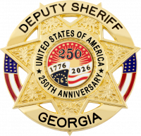 Seven Point Star Flag Draped Badge S-680US_C1039