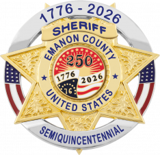 Seven Point Star Flag Draped Badge S-680US_P103_C1039