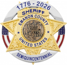 Seven Point Star Flag Draped Badge S-680US_P103_C1040