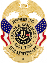 9/11 25th Anniversary Commemorative Badge