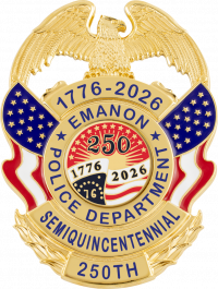 Eagle Topped Flag Draped Badge S-692E_C1039