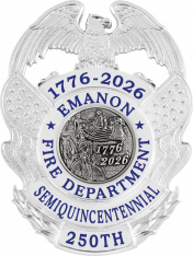 Eagle Topped Flag Draped Badge S-692P_C1040