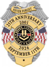 9/11 25th Anniversary Commemorative Badge