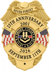9/11 25th Anniversary Commemorative Badge