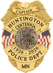 Eagle Topped Flag Draped Badge S-702_C1040