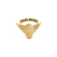 "Police Motors" Motorcycle Wings Pin SB8604