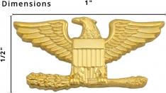 1/2" Colonel Eagles Collar Brass Insignia W14