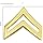 3/4" Corporal Double Chevron Insignia W23