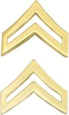 3/4" Corporal Double Chevron Insignia W23
