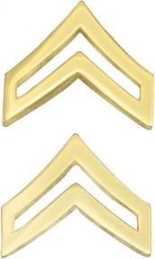 3/4" Corporal Double Chevron Insignia W23