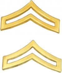 5/8" Corporal Double Chevron Insignia W24