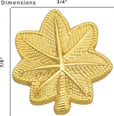 7/8" Oak Leaf Embossed (Textured) Insignia W26