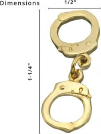 Mini Handcuffs Tie tac W48