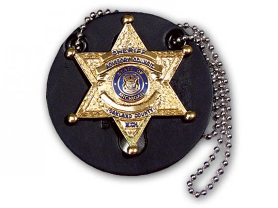 Necklace style badge holder