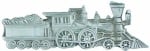 Steam Locomotive Engine Train  Emblem by Hook-Fast Specialties, Inc. <br>9/16" h by 1 11/16" w
