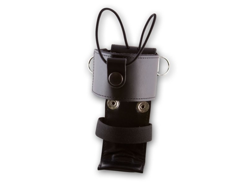 Adjustable Radio Holder with Shelf Strap and D Ring Style 818R Badges
