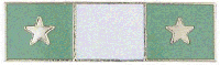 Three panel Commendation Bar with two stars 8329