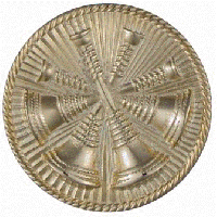 Cap Badge with Four Crossed Horns