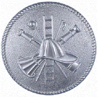 Large Fire Scramble Cap badge by Hook-Fast Specialties, Inc.<br>1 5/8" round