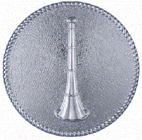 Large Cap Badge with Single Horn by Hook-Fast Specialties, Inc.<br>1 5/8" round