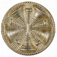 Cap Badge with Five Crossed Horns