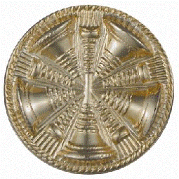 Cap Badge with Five Crossed Horns